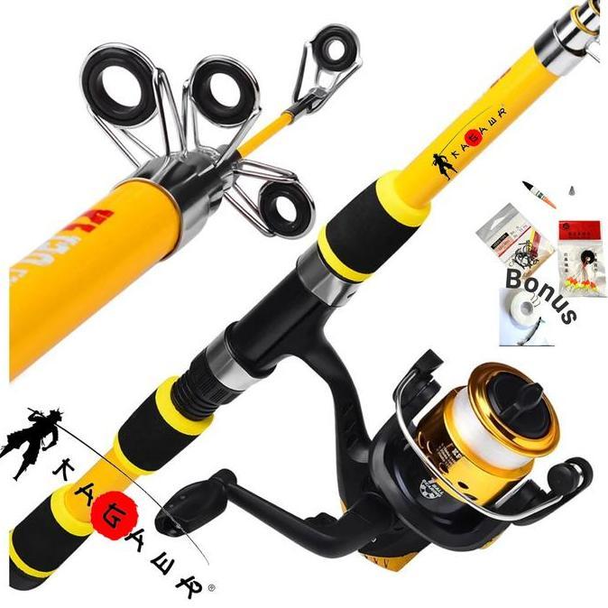 Joran Pancing Set Lengkap dengan Bonus Reel 200 dan Senar 50M Diskon