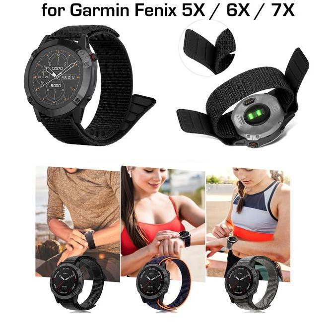 STRAP STRAP KANVAS NYLON FOR GARMIN FENIX 5X / 6X / 7X  - TALI JAM WATCH BEST SELLER