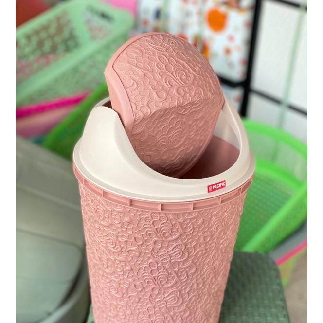 Bak Sampah Pakai Tutup Pasific // Bak Sampah Warna Cantik // Bak Sampah Bulat Pakai Tutup