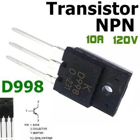 TRANSISTOR D998 NPN D 998 TR K D 998 SILICONE POWER AMPLIFIER