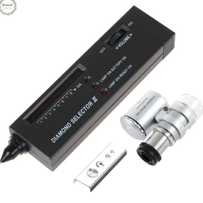Piloi- Paket Diamond Tester Ii & Loupe 60X Zoom Selector 2 Berlian Permata