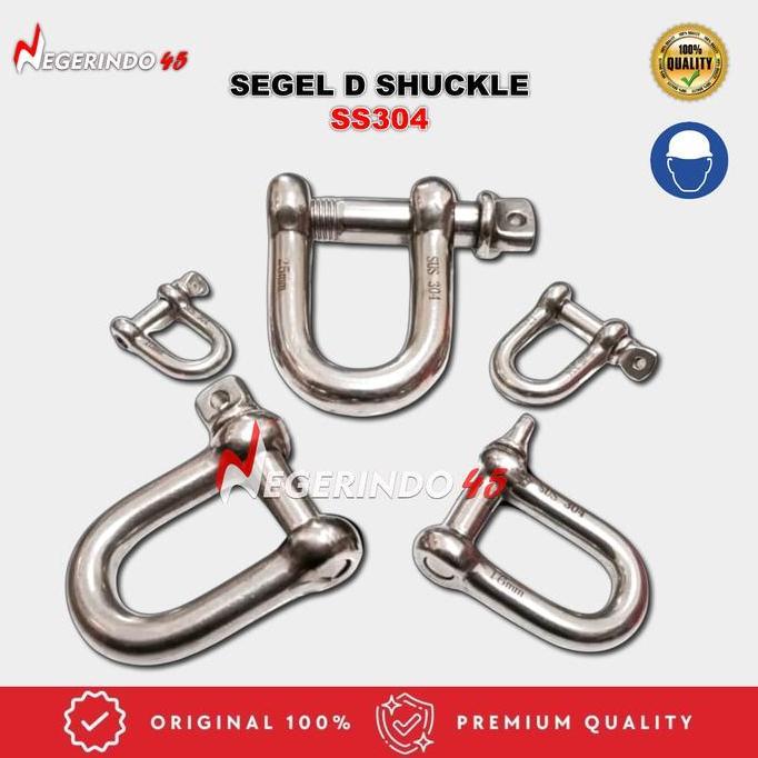 Gyus- Segel D Ss 304 10Mm 12Mm 16Mm / Segel Stainless 304 / Shackle D Ss304
