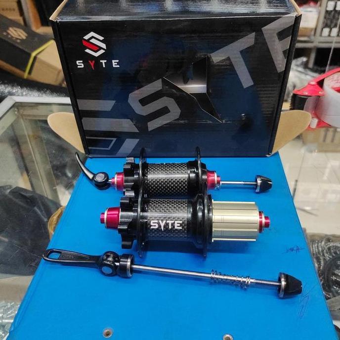 Hub Freehub Syte St-D452 Carbon 28 Holes Carbon Disc Brake Six Bolt 6 Baut Hub Syte St D452