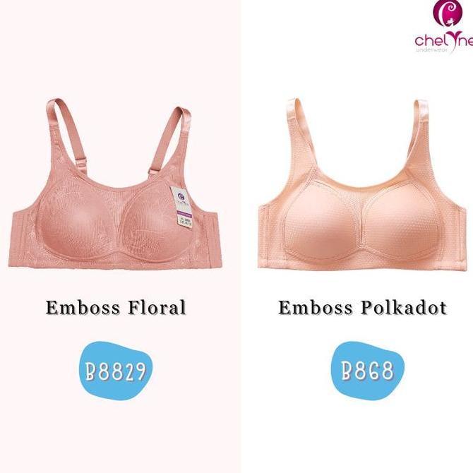 Pilihan - Chelyne Bh Kemben B8829 / B868 Bahan Spandex Emboss Full Cup Bra Polos - Big Size Bra 38/4