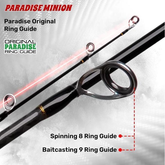 Fish- Paradise Minion Joran Pancing Spinning & Baitcasting | Material Carbon Solid | Handle Style | 