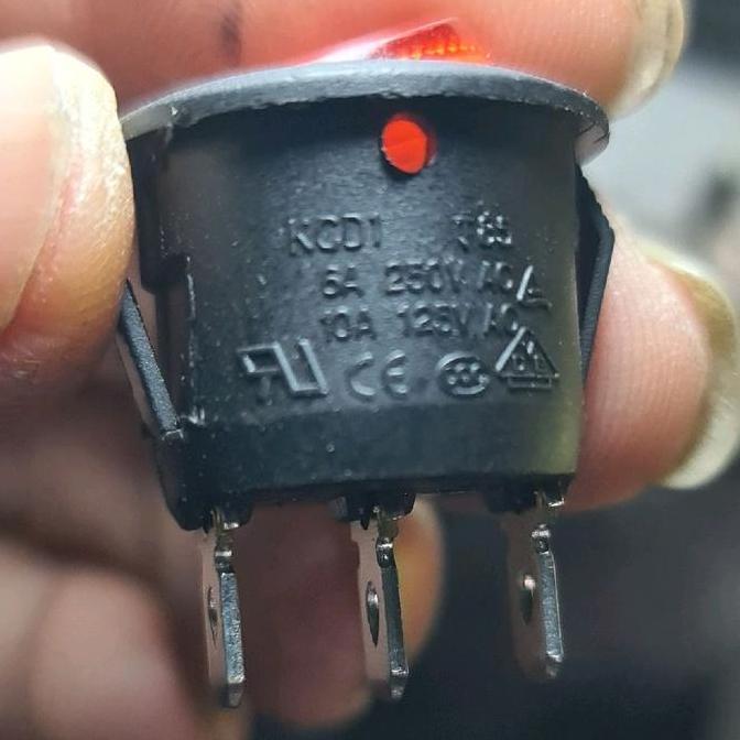 HIMAX ( ON OFF ON BULAT 20MM ) SAKLAR SWITH SWITCH KLICK 3MODE 3 MODE KLICK KAKI 3 PIN 3P SEN 1 2 3 