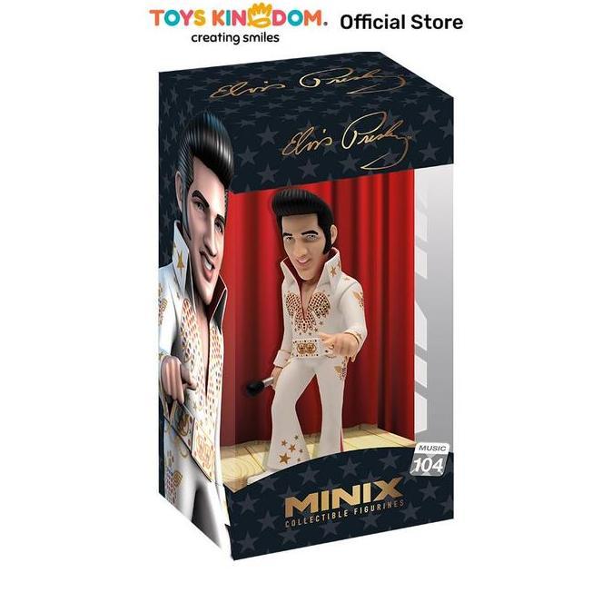Toys Kingdom Minix Figure Elvis Presley 12 cm - Putih Figur Miniatur Karakter Mainan Koleksi Collect