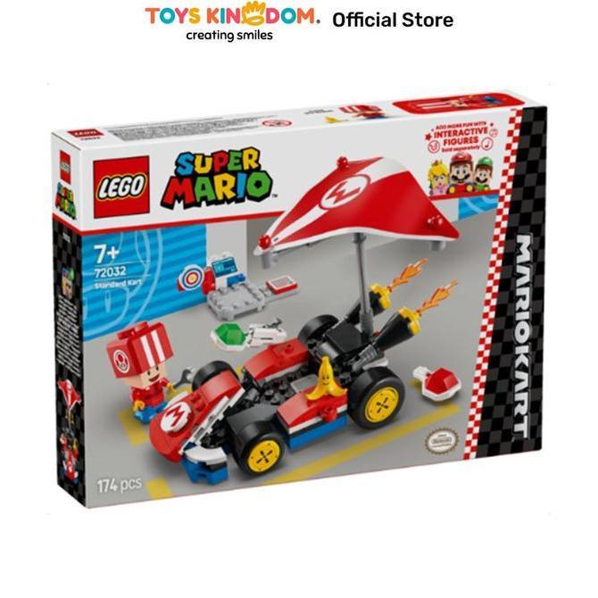 Toys Kingdom LEGO Super Mario Standard Kart Set 174 pcs 72032 - Merah/Hitam Brick Building Mobil Bal