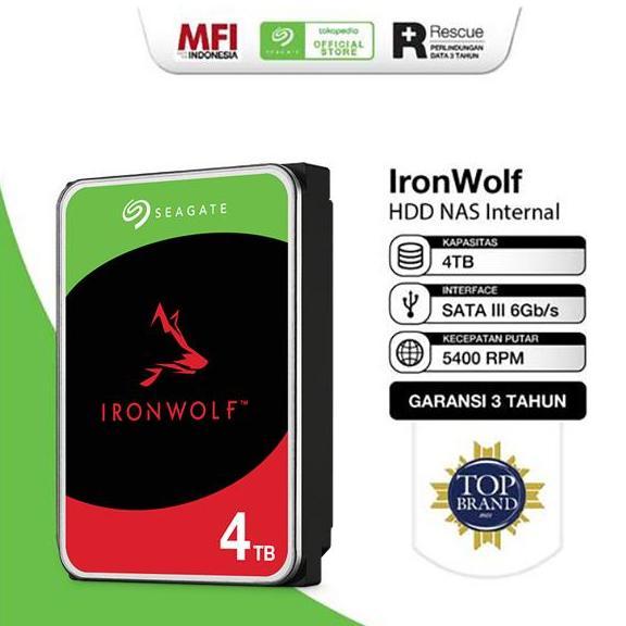 Seagate Ironwolf Harddisk Nas 4Tb Sata Storage