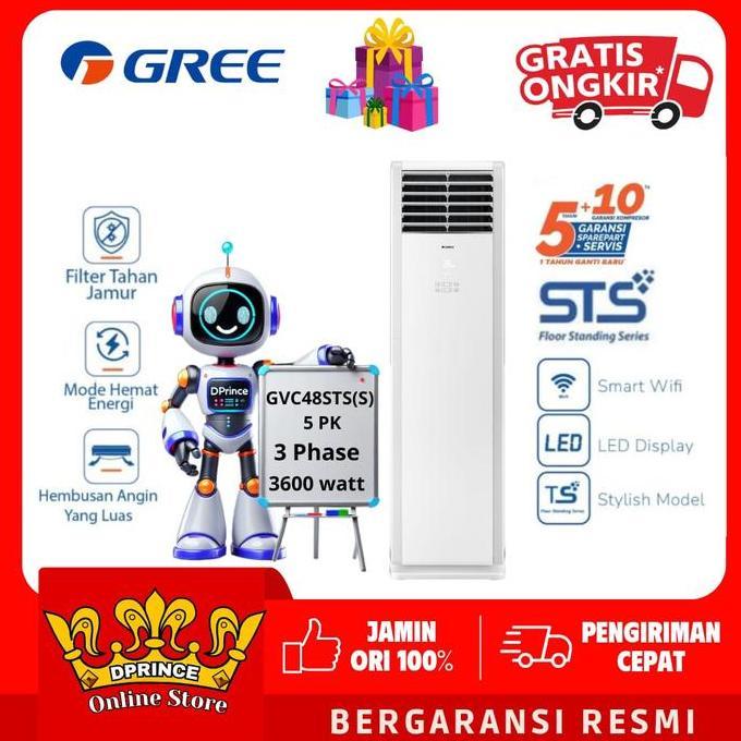 Ac Gree Floor Standing 5 Pk Gvc-48 Sts ( S ) Eco Ac Standing 5 Pk