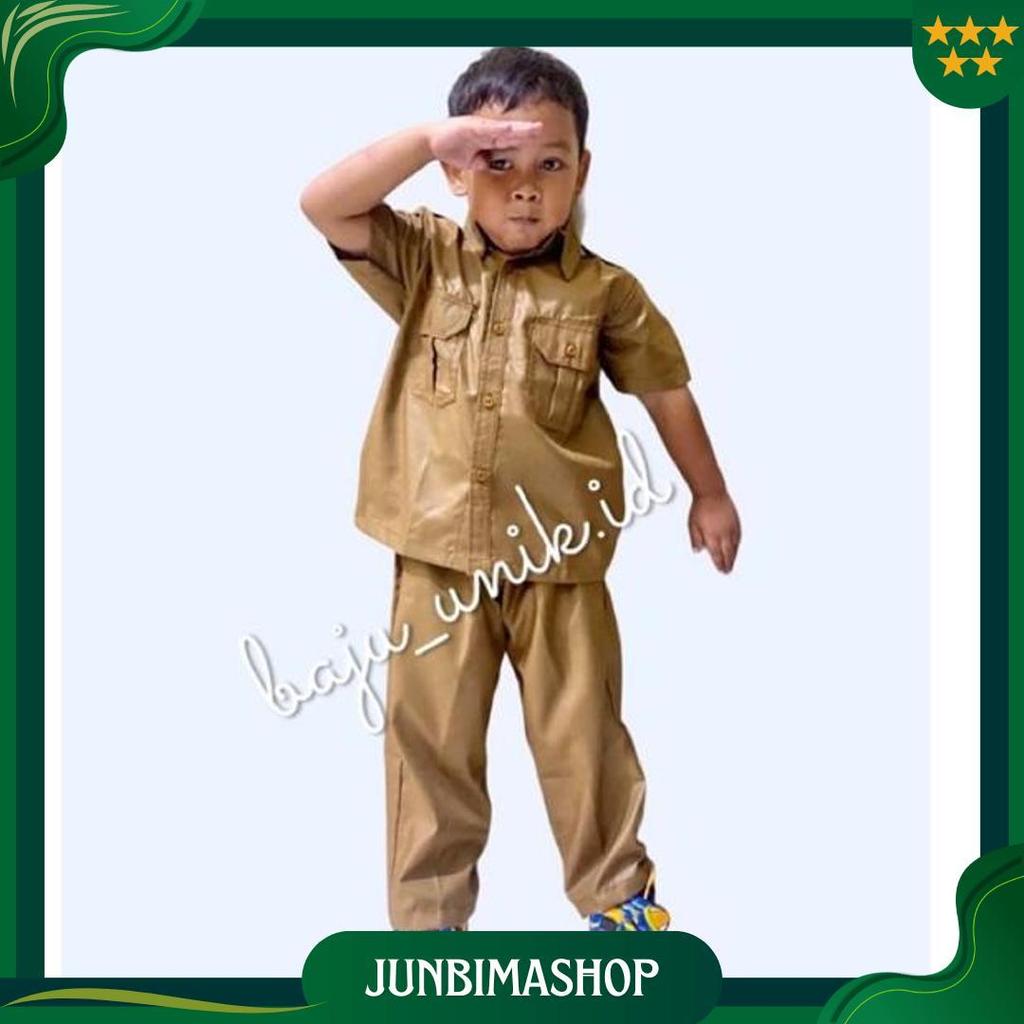 GRATIS PIN KORPRI/ BAJU PNS PEMDA GURU LAKI-LAKI BAYI TK SD/Seragam PNS Anak/Kostum ASN Anak/Kostum 