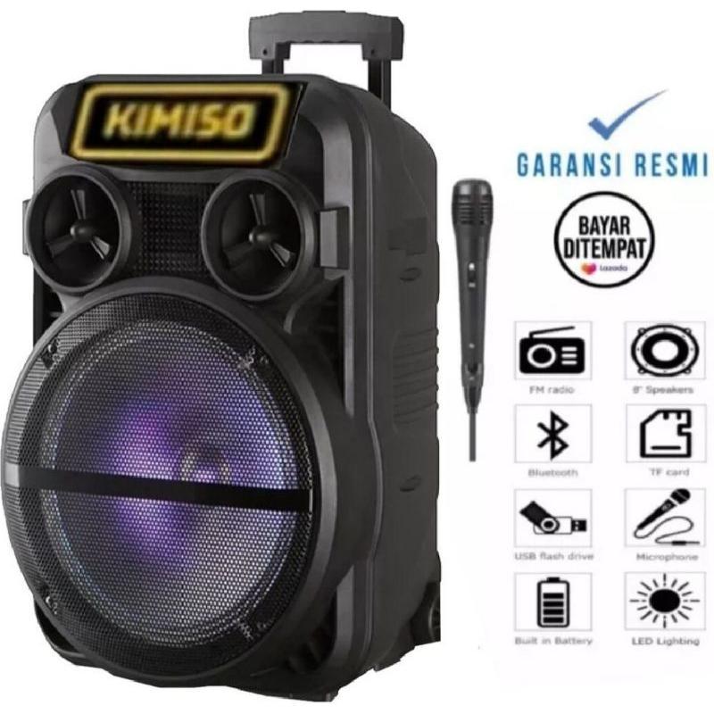 Speaker Bluetooth Karaoke 3381 6,5 Inch Free Mic Karaoke Mp3 Salon Bluetooth Extra Bass Speaker