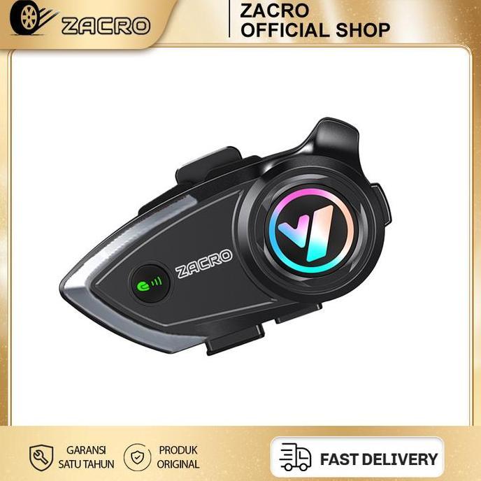ZACRO Y80 2x Intercom Helm Bluetooth Chip Qualcomm Waterproof IPX6