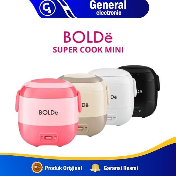 BOLDe Rice Cooker Super Cook Mini 0.3L  - Portable / Anti Lengket /  BPA Free