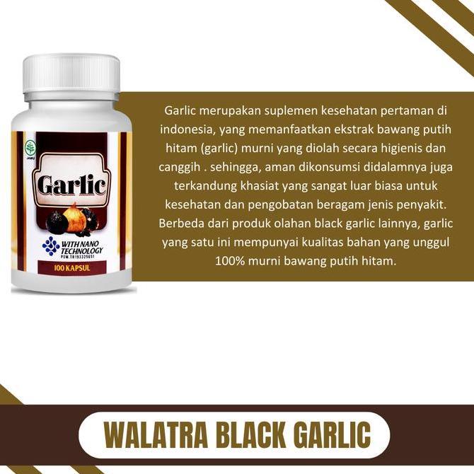 KAPSUL BAWANG PUTIH HITAM TUNGGAL-BAWANG HITAM LANANG-BLACK GARLIC
