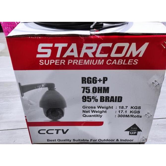 // Kabel Cctv Rg6 Dc Power 300 Meter Kabel Cctv Rg6 Starcom //