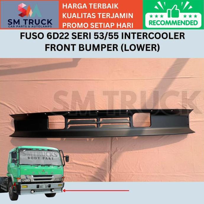 (Bawah) Lower Bumper Bemper Palang Depan Bawah Fuso 6D22 Intercooler 8Dc Builtup Seri 53 Seri 55 Mur