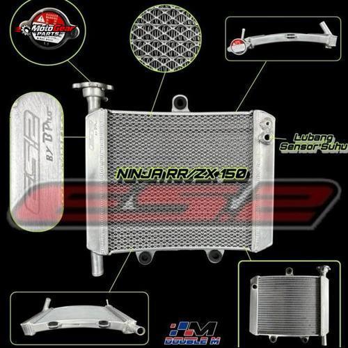 Radiator Aluminium Almu ES2 Gambot Curve Melengkung Kawasaki Ninja R SS RR ZX 150 not Bpro Qtt
