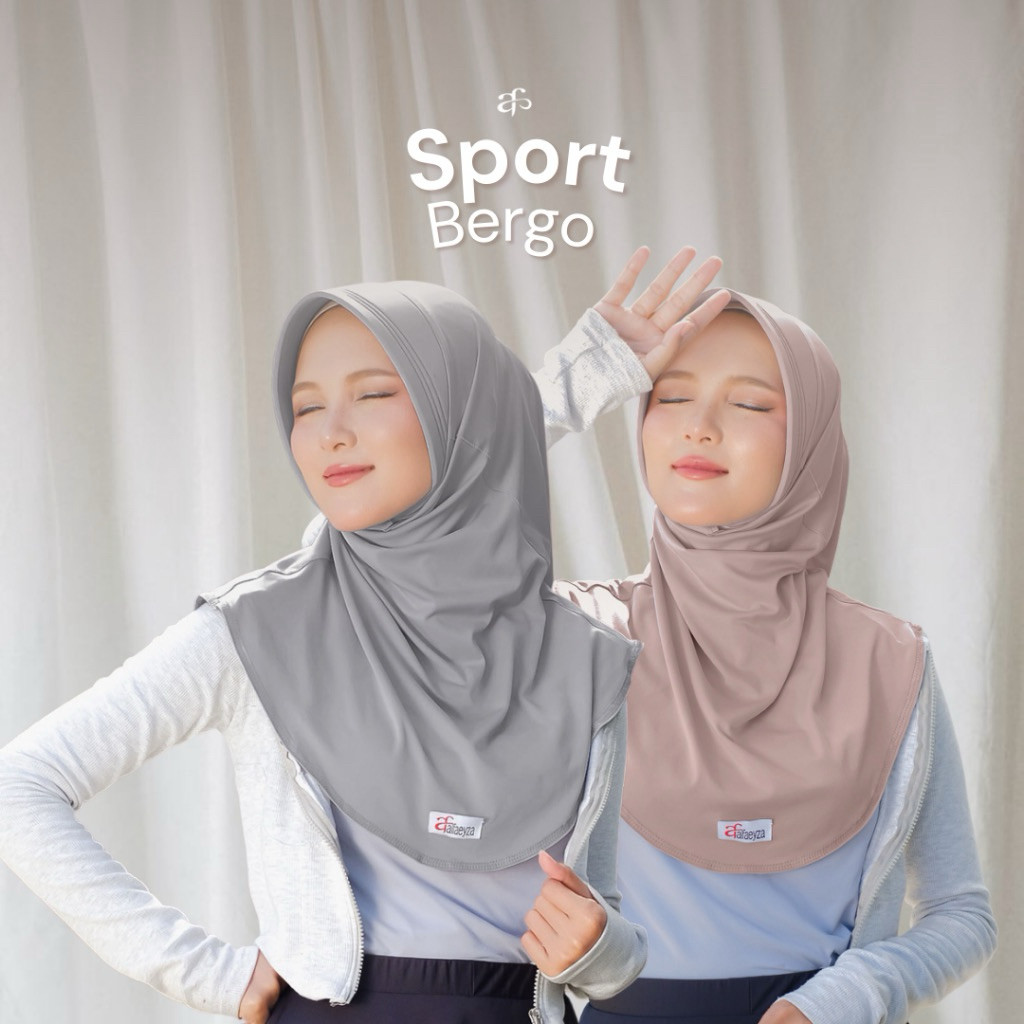 Hijab Sport Hamidah Pinguin Premium Jersey Pad | Bergo Sport Oval | Jilbab Olahraga | Faeyza Sport A