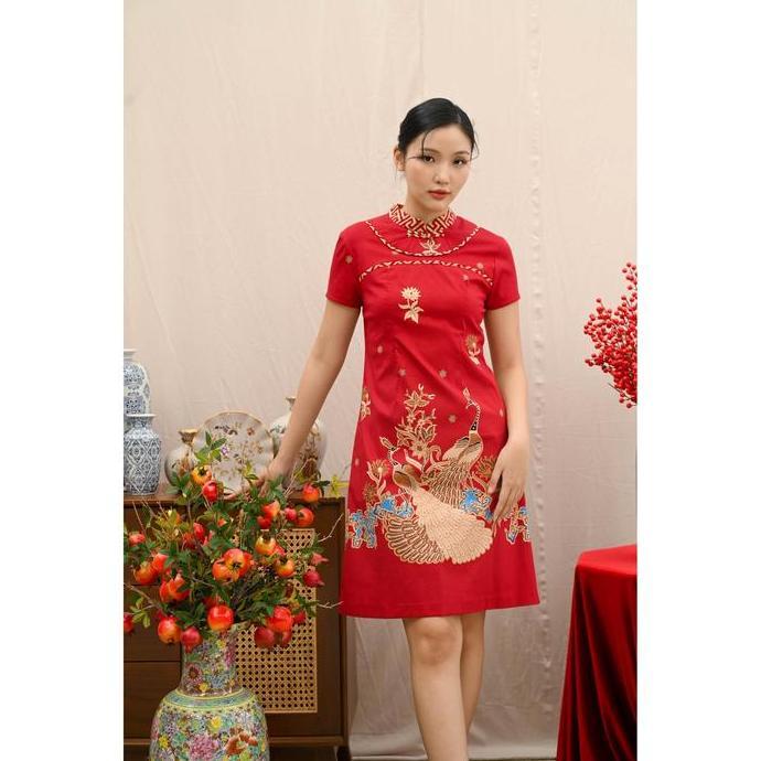 BATIK IMLEK SINCIA - BAJU COUPLE FAMILY KELUARGA WARNA MERAH HSS