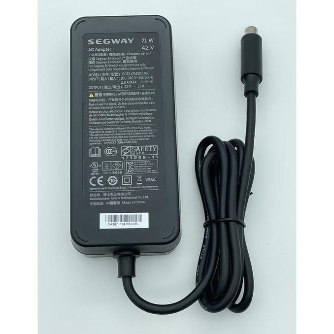 Play- Segy Ninebbot Charger 42V 1.7A Xm Grab Wheels Scooter Scooter Listrik Lipat Part