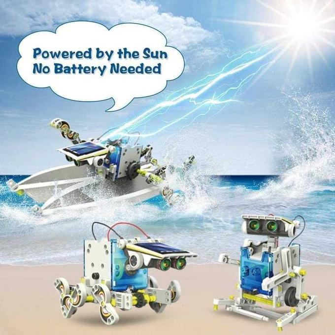 Play- Robot Transforming Solar Cell 13 In 1 Mainan Edukasi Robotic Y3525