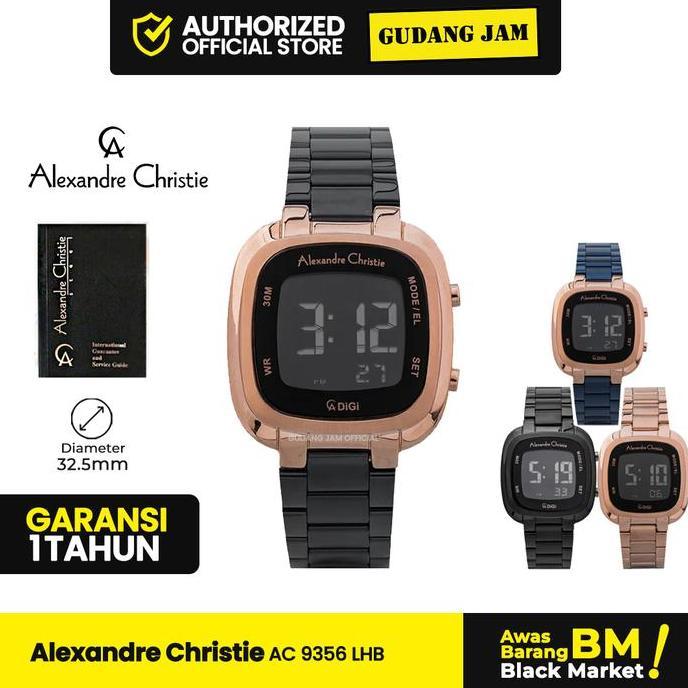 Alexandre Christie Jam Tangan Wanita AC 9356 LHB Digital Stainless Steel Strap