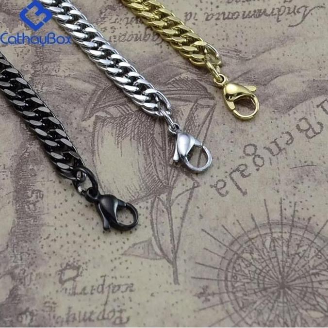 Relly- Gelang Titanium Pria Model Rantai Rna Kuning Hitam Putih Nita Bracelets Bracelet