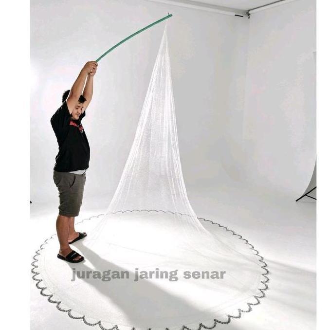 Jala ikan, jala lempar 2,5 meter bahan senar siap pakai, jala udang,  jala sungai, jala laut Diskon