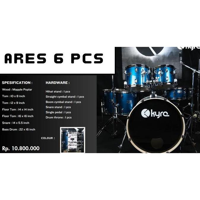 KYRE DRUM AKUSTIK ARES 6 PCS DRUM SET BMJ
