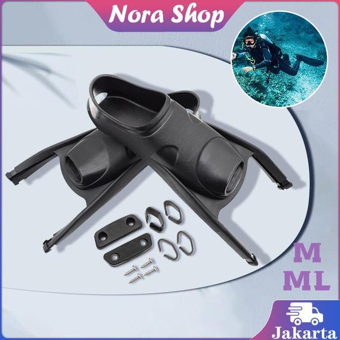 CLAKONE 1 Pasang Foot Pocket Long Fins Penutup Sirip Menyelam Foot Pocket