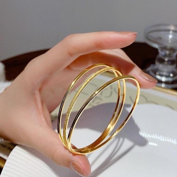 Jewe- Gelang Keroncong Titanium Isi 3 Anti Karatan
