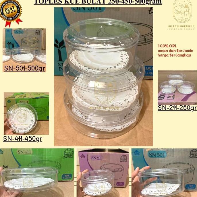 (TERLARIS) NUAI - Toples Kue Nuai 250 450 500 Gram Toples Nuai SN 211 411 501 Toples Kue Lebaran Nat