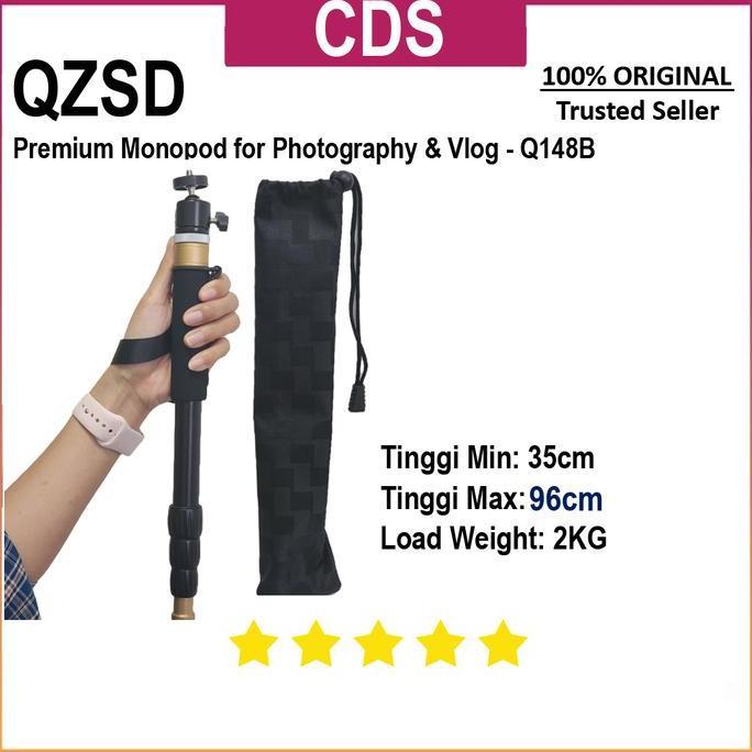 * Qzsd Monopod Q148B - Premium  Monopod Tongsis Dslr Mirrorless Camera *