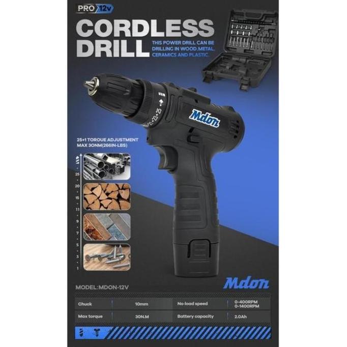 Namasama- Edon Bor Cordless Lv3-10 1Volt Bor Cas Edon 1V Bor Baterai Edon