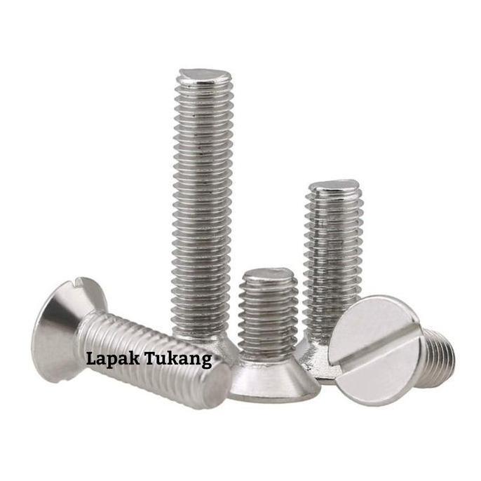 Baut M2.5X5 Jf Min Baut Obeng Minus M2.5 Stainless 304 Countersunk Baru
