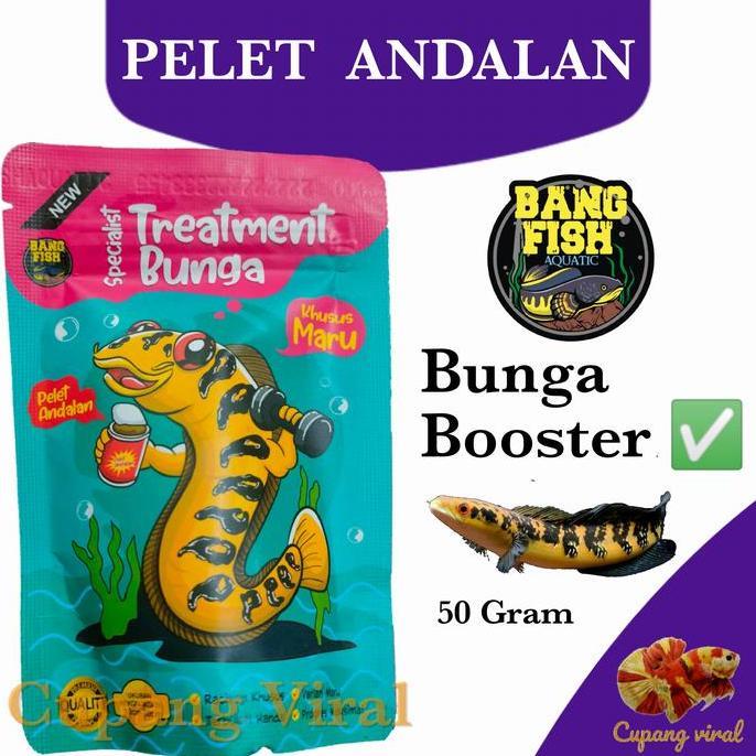 Fishstore- Shrimpelet Barca Pelet Channa Push Corak Bunga Channa
