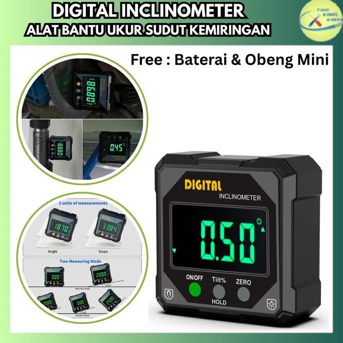 Grivaniraya133 - Inclinometer Digital Alat Bantu Ukur Sudut Kemiringan Slope Level Box Angle Finder 