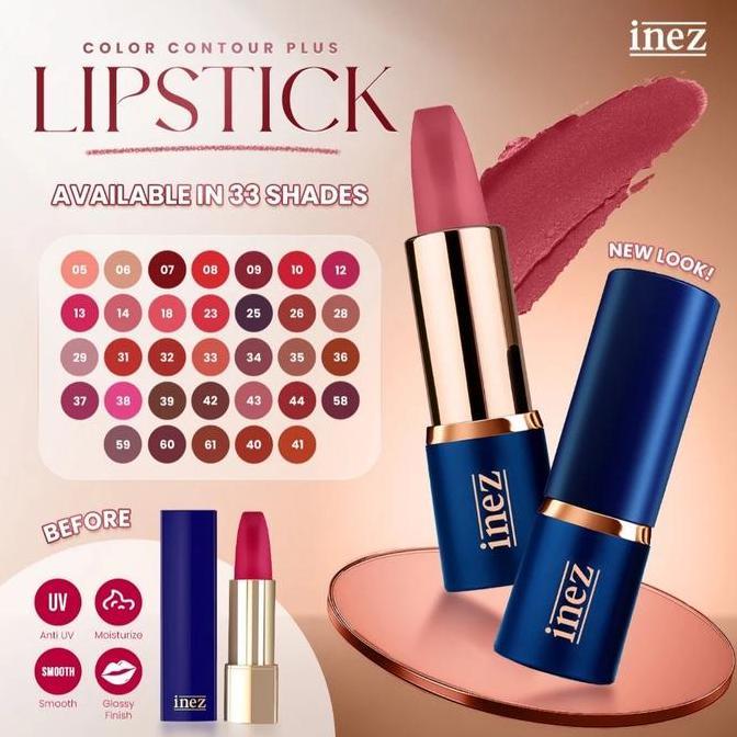 Inez Lipstick Lipstik Moist Makeup Wajah Pemerah Bibir Semi Matte Rias Pengantin Gincu Tahan Lama