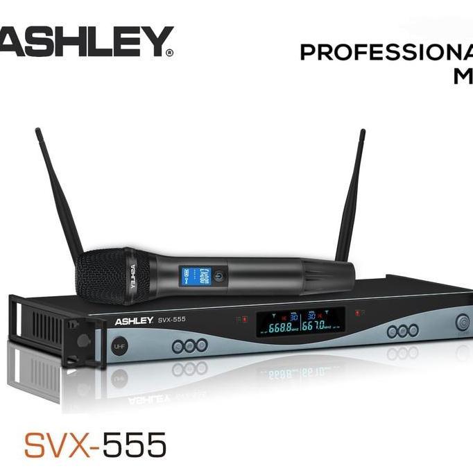 Soull- New Mic Wireless Ashley Svx 555 Bahan Full Besi Garansi Resmi 1 Tahun Mik Microphone