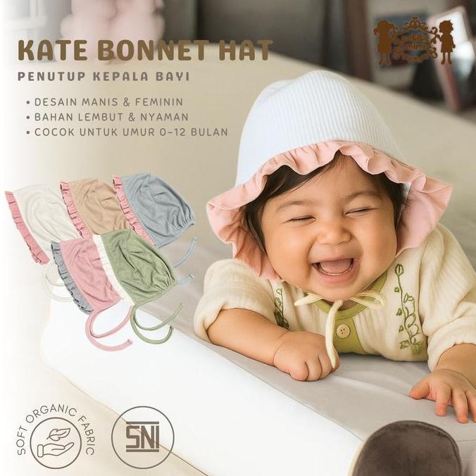 Petite Mimi Kate Bonnet Hat - Penutup Kepala Bayi - Bonnet Hat Baby