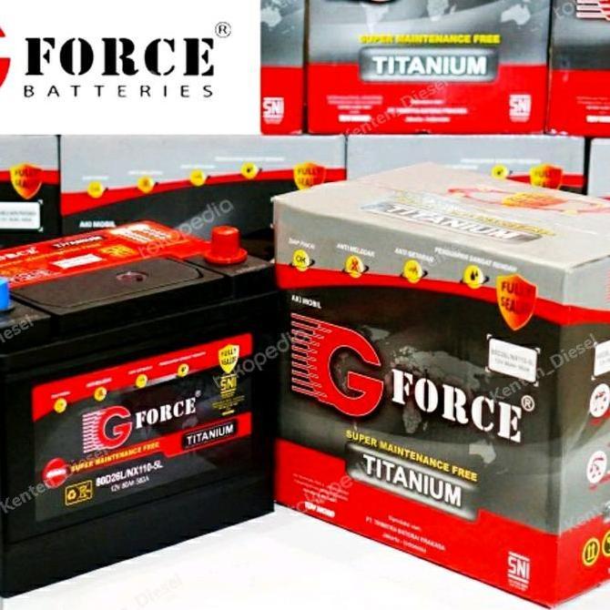 &<&<&<&] Aki Mobil G Force Titanium NX 110-5L 80D26L 12v 80ah Aki kering