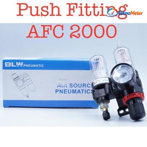 Push Fitting AFC2000 AFC 2000 Filter Regulator Saringan Kompresor Angin Pneumatic Filter Air Treatme
