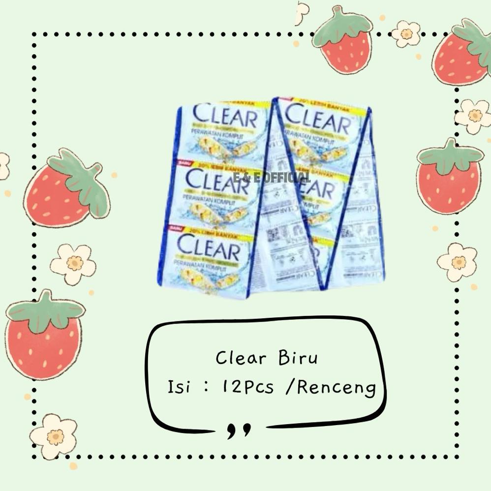 SHAMPOO CLEAR BIRU SACHET / SHAMPOO CLEAR RENCENG 10 ML / SHAMPOO CLEAR ANTI KETOMBE