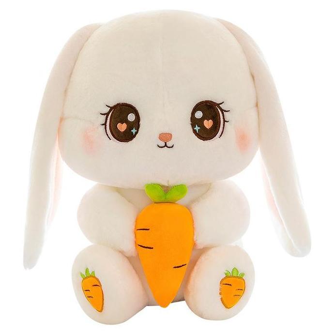 Boneka Kelinci Pegang Wortel Telinga Panjang Bahan Plush Anak Dolls BSD