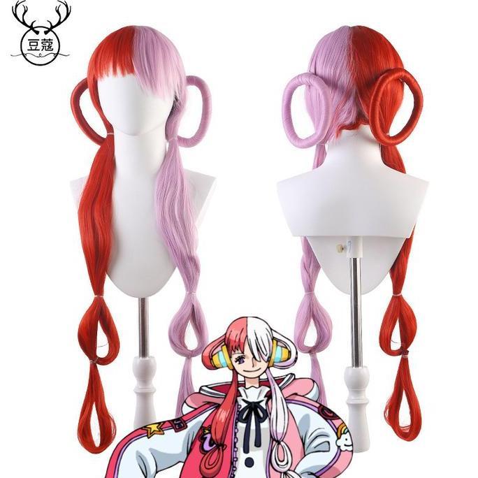 [LUNA] LOL-99 wig uta pink merah one piece movie onepiece character cosplay rambut palsu karakter an