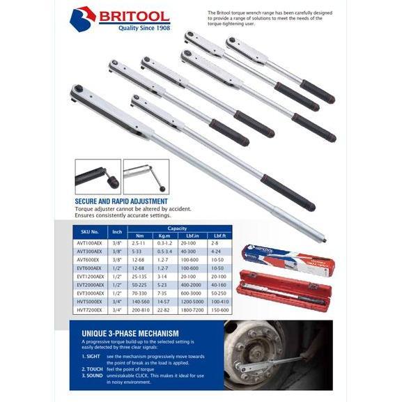 Promo Torque Wrench / Kunci Torsi / Kunci Momen 3/4 Inch Britool HVT7200 HVT7200EX HVT 7200 Diskon