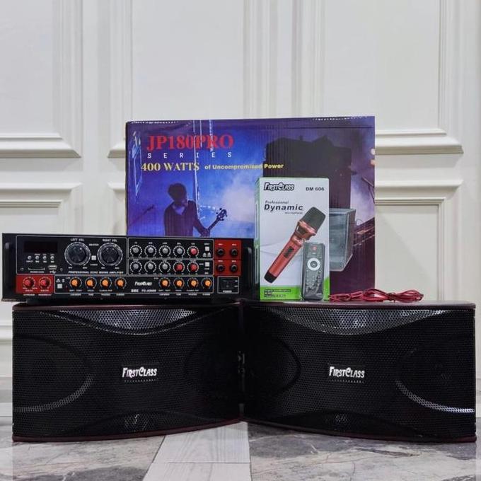 Paket Sound system Karaoke Speaker FIRSTCLASS Amplifier JP180PRO
