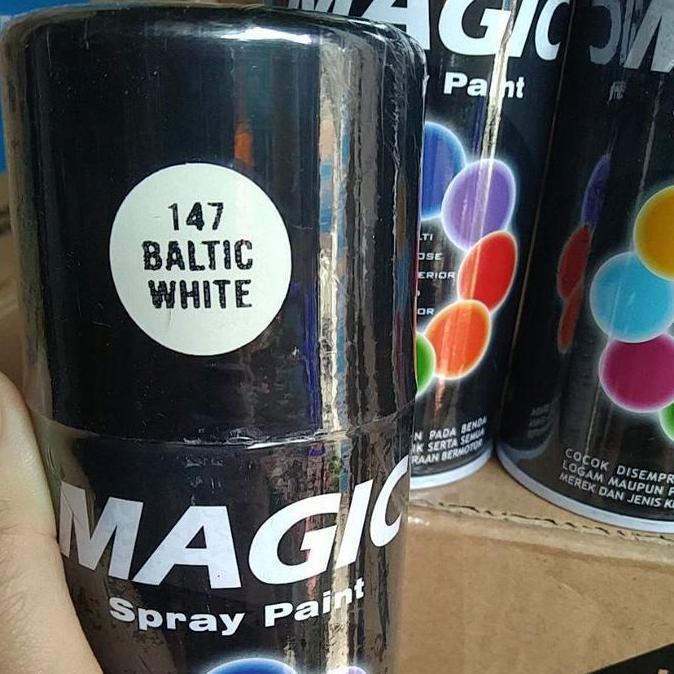 pilox magic spray paint magic Baltic white 147 300cc putih tulang