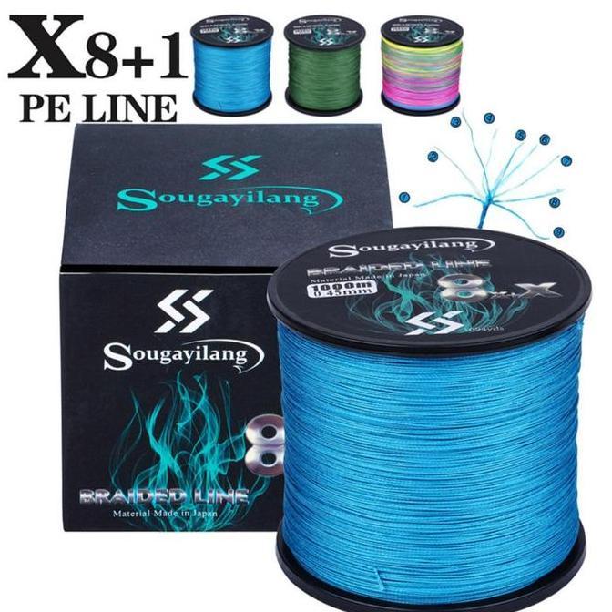 SOUGAYILANG SENAR PE 9 UNTAI 300M 500M X9 KEPANG TALI PANCING LINE SENAR PANCING